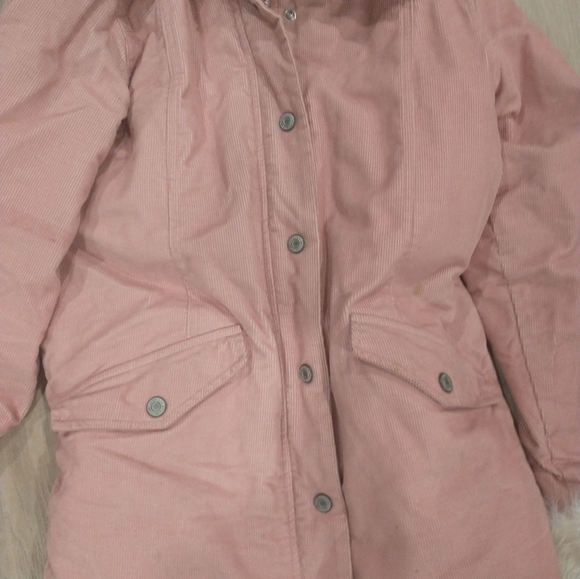 Pink chordory zippered faux fur jacket - Picture 3 of 7
